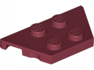 LEGO Platte wedge 2x4 dunkelrot (51739)